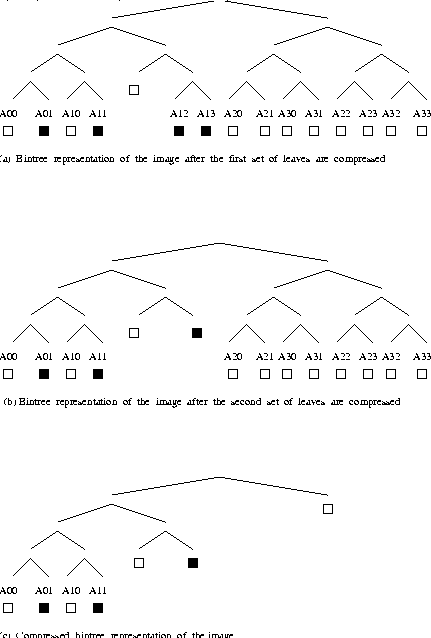 [Image of binary image compression in progress]